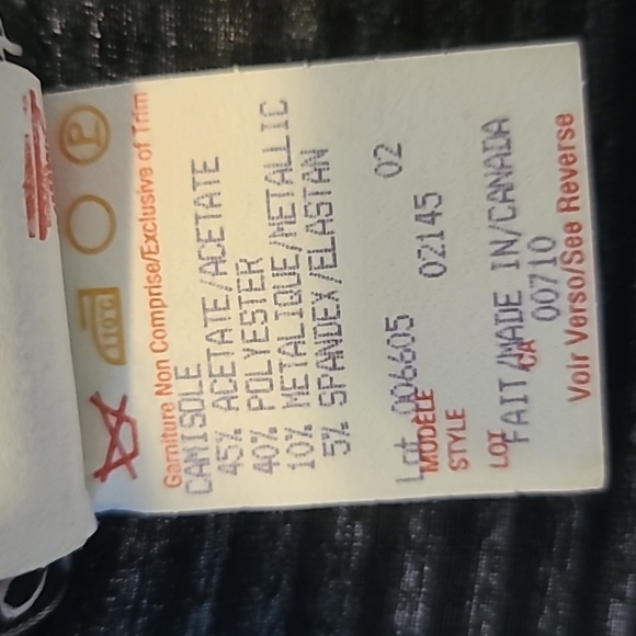 Joseph Ribkoff Black/Silver Sleeveless U Neck Top Womens Sz 18 - Picture 5 of 9